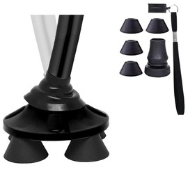 BeneCane Walking Cane Accessories 4 Tips Base Cane Replace, Lightweight Replacement Small Tips & Strap