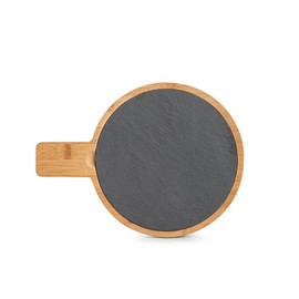 Zeller 24509 Chopping / Serving Board with Handle Bamboo / Slate Approx. 29.5 x 22 x 1.5 cm