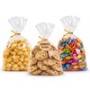 WIKDAY Cellophane Treat Bags with Ties 6x10 Inches 200 PCS