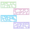 Ymapinc 4Pcs Kids Stencils for Drawing, Clear Ruler Animal-Shaped Stencils