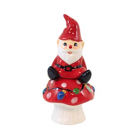 Ganz MX180554 Gnome with Mushroom Salt and Pepper Shaker, 5-inch Height, Set of 2