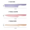 RIVERSOFY Set Juego De Cuchillos Color Pastel Con Tijeras