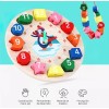 IDECOR Reloj Didáctico Madera Con Números Educativo