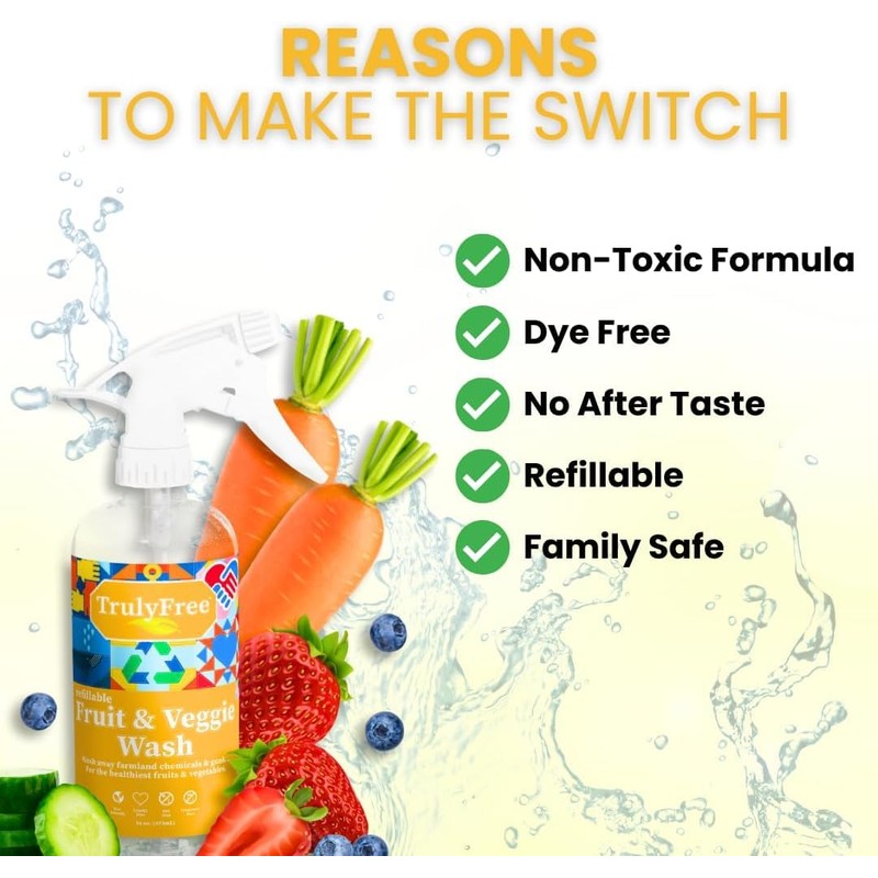 Truly Free Natural Fruit and Veggie Wash Kit - DIY