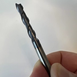 FM Carbide 1/4" Square End Mill 2 Flutes (AlTiN) LOC  1.5" OAL 4" D2 = 1/4"