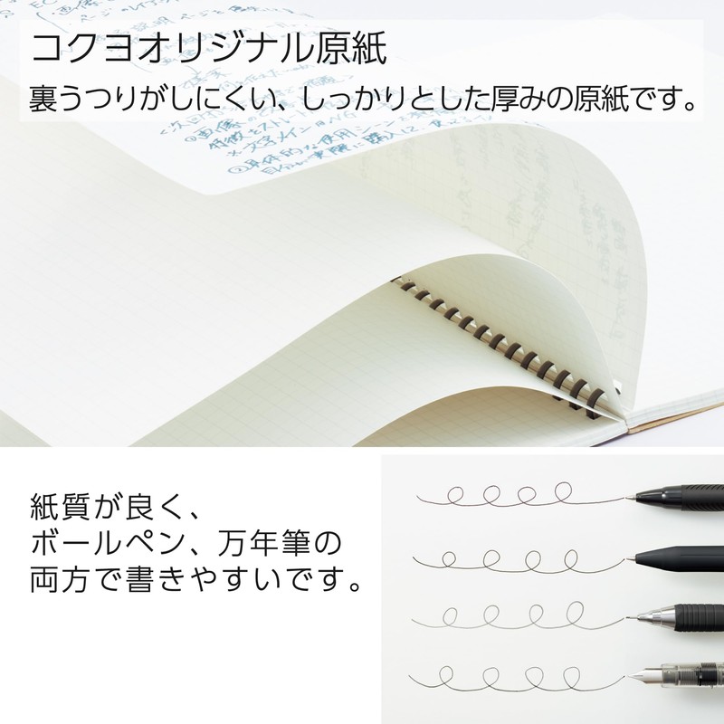 Kokuyo SV427W-D Soft Ring Notebook, Business, 70 Sheets, A4, Plain,