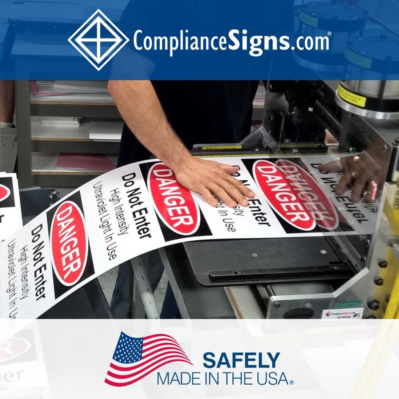 ComplianceSigns.com Bloodborne Pathogen Protection Kit Inside Label Decal, 5x3.5 in.