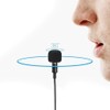 ANCLLO Lavalier Clip-on Condenser Microphone Omnidirectional for Smartphone Camera Live