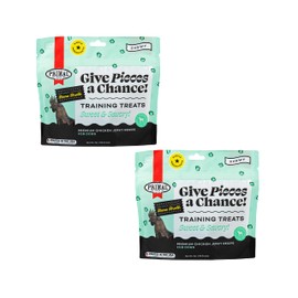 Primal Chicken Jerky Dog Treats Made with Chicken Bone Broth for Dogs, Give Pieces a Chance, Training Treat for Dogs, 4 oz (Pack of 2)