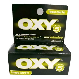 Oxy 5 Anti Barros Y Espinillas Fórmula Color Piel 30g