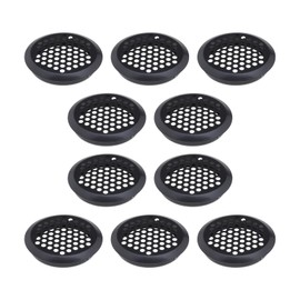 eMagTech 10PCS Round Ventilation Grilles 60mm Stainless Steel Air Vent Louver Hole Soffit Mesh Vents Rust-Proof for Kitchen Bathroom Cabinet Wardrobe Black