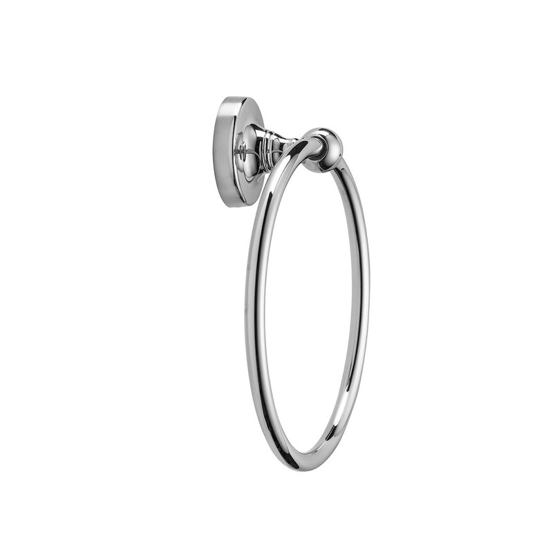 Croydex QM751541 Flexi-Fix Easy to Fit Wimborne Towel Ring, Chrome