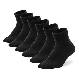 Womens Ankle Socks Full Cushioned Cotton Socks 6 Pairs Anti-blister Quarter Athletic Socks 7-10/10-13