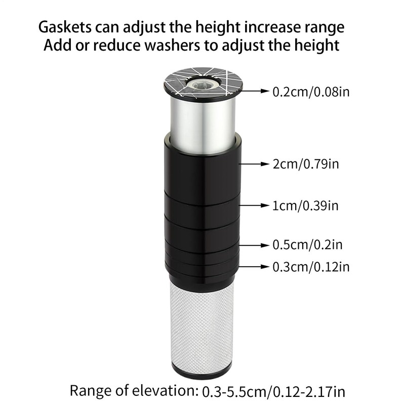 Stem Riser Bike,Aluminium Alloy Road Bike Handlebar Adapter - Precision