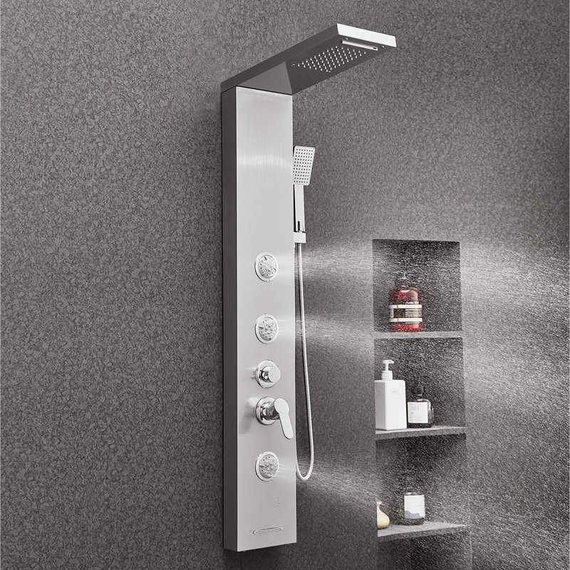 VEVOR Shower Panel Tower System with Rainfall Waterfall Shower Head,