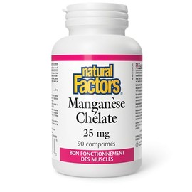 Natural Factors Natural Factors - Manganese Chelate 25mg, 90 Tablets