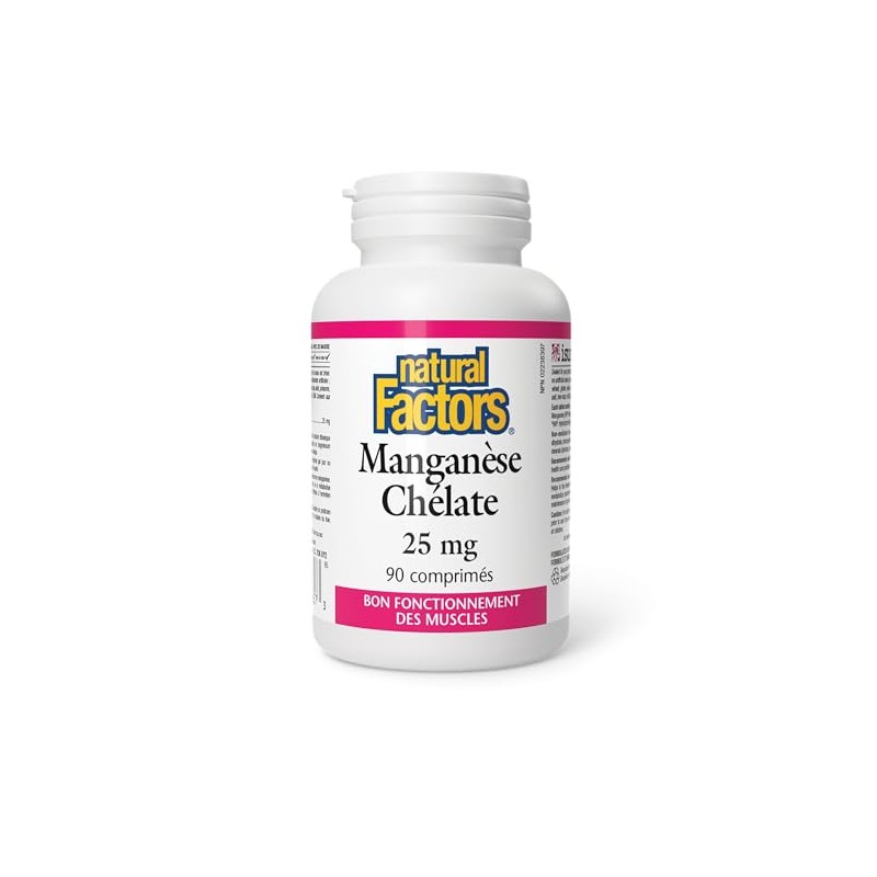 Natural Factors Natural Factors - Manganese Chelate 25mg, 90 Tablets