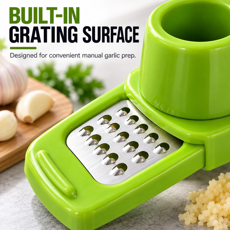 Mini Manual Garlic Mincer for Kitchen Prep – Handheld Grater