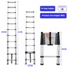 Qimu Telescoping Ladder,Aluminum Lightweight Extension Ladder,330lbs Max Capacity,Non-Slip Sturdy Multi-Purpose