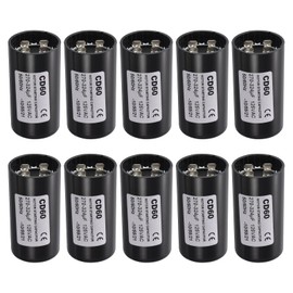 PATIKIL Motor Start Capacitor, 270-324uf MFD 125 VAC 50/60 Hz Round CD60 Run Capacitors for Well Pump Horse Well Washer Pool Pump Starting AC Motors or Compressor Running, 10 Pcs