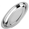 Chandler Stainless Steel Serving Tray - Oval Silver Food Tray