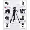 CAMBOFOTO 74"-Camera-Tripod, Professional Aluminum Tripod/Leg Stand Mirrorless Camera/DSLR/Cell Phone/Camcorder/GoPro, with