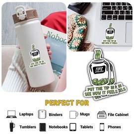 3 Pcs Put The Tip in See How It Feels Sticker Tip Jar Stickers 3 Inch – Labels for Tip Jars, Bartender Waiter Waitress Cafe Restaurant Bar Vinyl Decal for Shops Water Bottles Laptop Phone Car Helmet