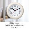 ランデックス(Landex) バスクロック アナログ 防水 17cm アクアタイムネオ 置き掛け兼用 ホワイト YT5232WH