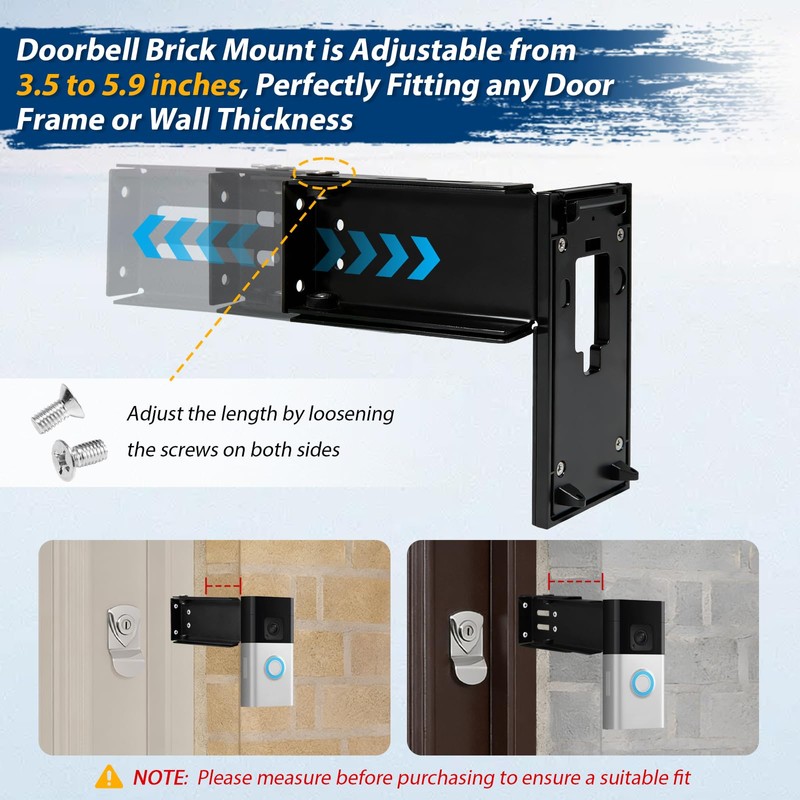Stainless Steel Doorbell Mount for Ring(2nd Gen-2020 Release), Adjustable