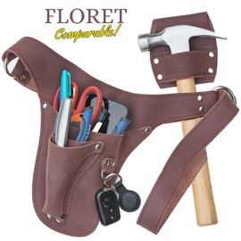 Leather Garden Tool Belt for Women- Utility Belt, Gardener Gifts, Florist Belt Holster, Gardening Belt, Small Tool Belt - Gift Box Included with Hammer Holder