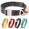 Comfluxe Nylon Dog Collar with Metal Buckle, Quick Release Dog