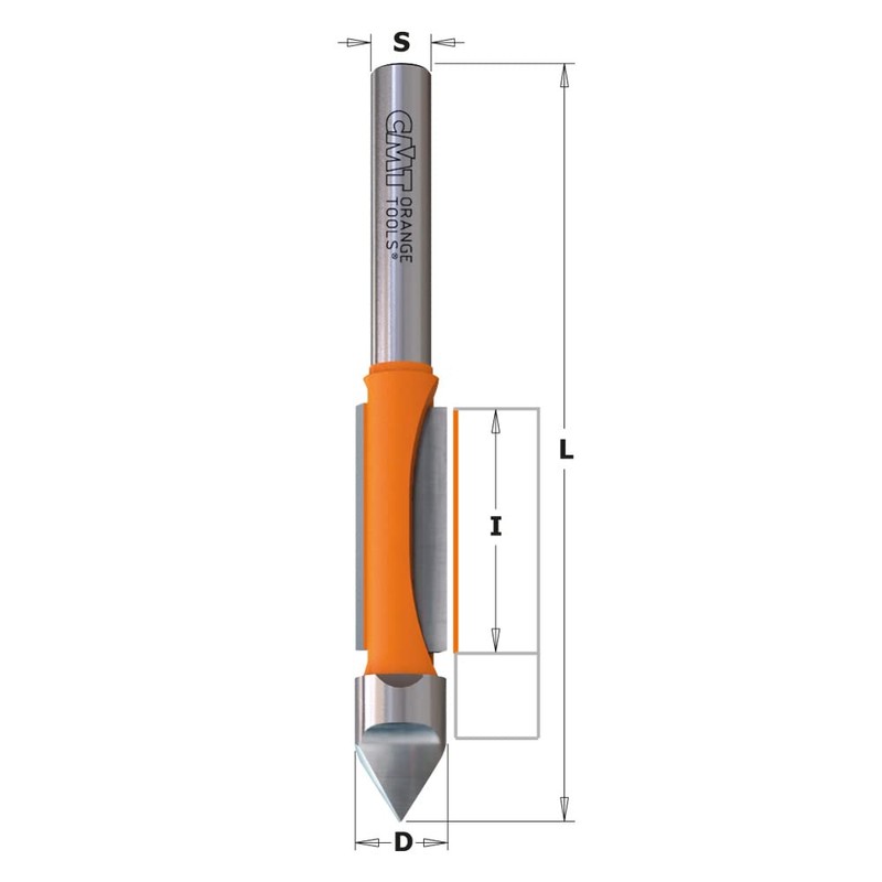 CMT 816.095.11 Panel Pilot Bit with Guide, 1/4-Inch Shank, 3/8-Inch