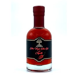 BVS Chipotle flavored Olive Oil (Chipotle Fused) Family operation from tree to bottle Award winning Israeli Olive Oil / 6.76 Fl Oz - 200 ml Glass Bottle - 2 Pack