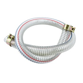 Manioiity Log Splitter Suction Hose 1" ID x 1-1/5" OD Log Splitter and Heavy Duty Steel Wire Suction PVC Hose with Clamps withstand High Pressure UV