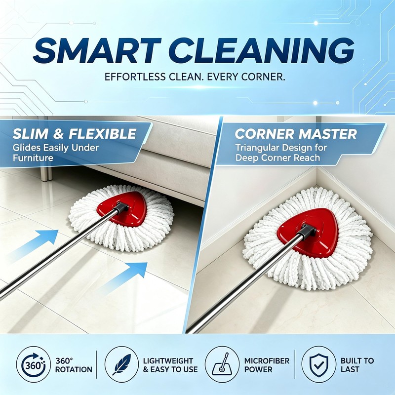Mop Replacement Heads, Spin Mop 100% Microfiber Refill for O