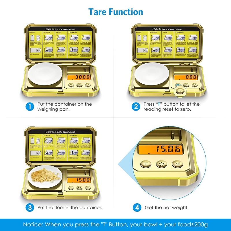 AMIR 200g/0.01g Digital Pocket Scale, Upgraded Mini Gram Scale with