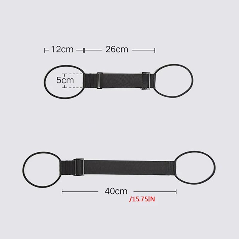 2 Pack Elastic Fastening Belt for Luggage, Nylon Backpack Luggage