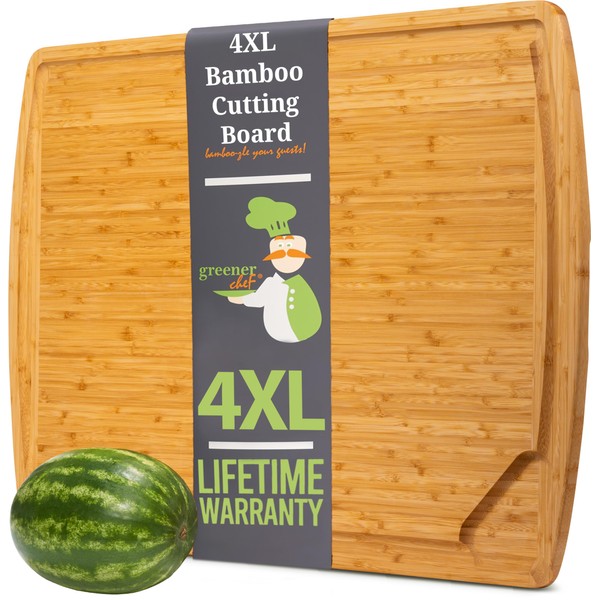 4XL Bamboo Butcher Block Cutting Board - Extra Large Cutting