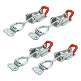 4 Pcs Heavy Duty Toggle Clamp Latch 4002 Adjustable Latch Hardware, 551Lbs Holding Capacity, Quick Release Pull Latch Clamp for Box Case Trunk, Industrial EquiIpment, Smoker Door and More (4.9inch)