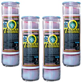 Vela 7 Veces Reversible Ritualizada 4 Pzas-Luz María