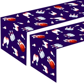 OriniPlay Bowling Table Runner - Suitable for Bowling Ball Themed Birthday Party Favors Supplies Decorations Tablecloth (12 x 72 Inch)
