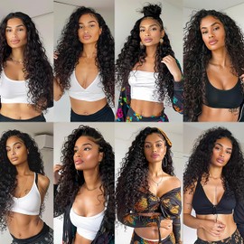 Deep Wave Human Hair Bundles 16 18 20 Inch Designed for Black Women Soft and Healthy Human Hair Bundles Double Weft Extension