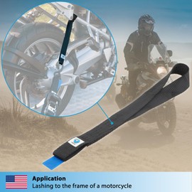 valonic Condor - Soft Loop tie Down Straps Heavy Duty - 2 Pack, 7716lbs, 1.4" x 18", Double Stitched, Black - for Motorcycle Handlebar