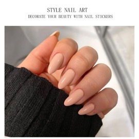 JMEOWIO Nagelfolie UV Härtend Orangebraun UV Gel Nail Strips Nagelsticker Nagelaufkleber Nail Art Dekoration Nageldesign Zubehör