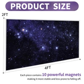 Torixqi 8 Pcs Fluorescent Light Covers for Ceiling Lights Classroom, Magnetic Light Filters, Fluorescent Light Diffuser Covers for Office, Hospitals, Home 4 x 2 Feet (starry sky)