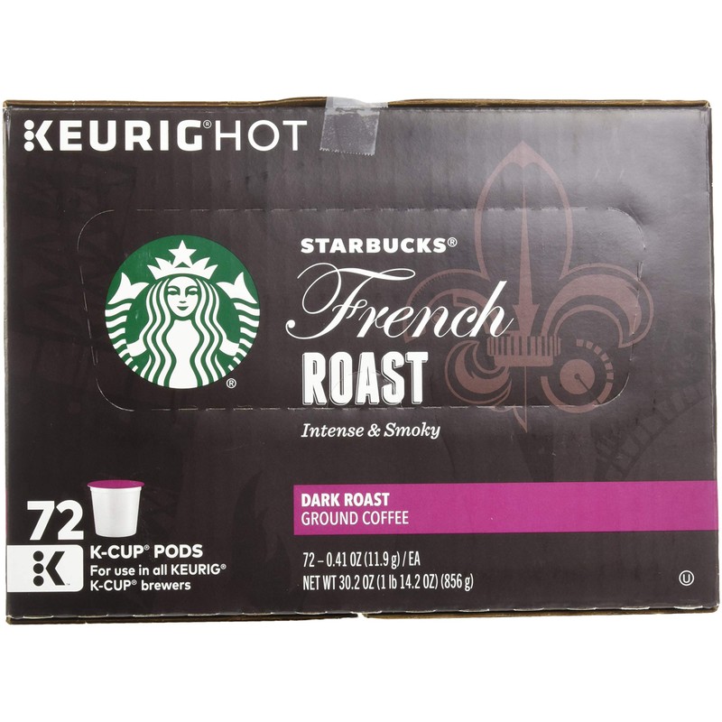 Starbucks French Roast Dark Coffee, 72 K-Cups, (3 Pack of
