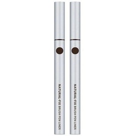 Missha Natural Fix Brush Pen Liner 0.6g, brown, 2 pcs / 미샤 내추럴 픽스 브러쉬 펜 라이너 0.6g, 브라운, 2개