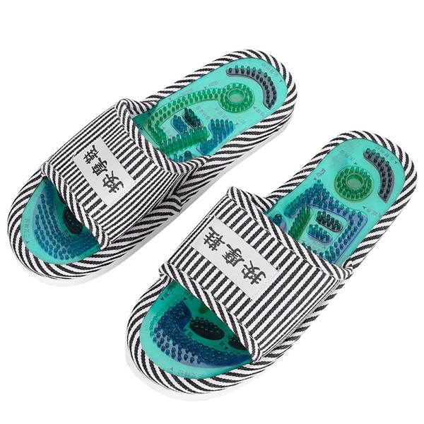 Massage shoes nubs women, massage slippers, acuppoint magnetic therapy magnetic shoes for acupressure, relaxes nerve pain, relieves muscle fatigue (men)