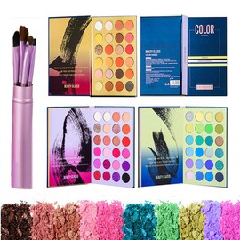 Makeup Sets, 72 Colours Eyeshadow Palette Pigmented Shimmer Glitter Matte Eyeshadow All-In-One Makeup Palette with 5 Piece Professional Makeup Brush Set