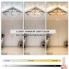 Modern Crystal Chandelier Five Rings LED Crystal Ceiling Light Flush